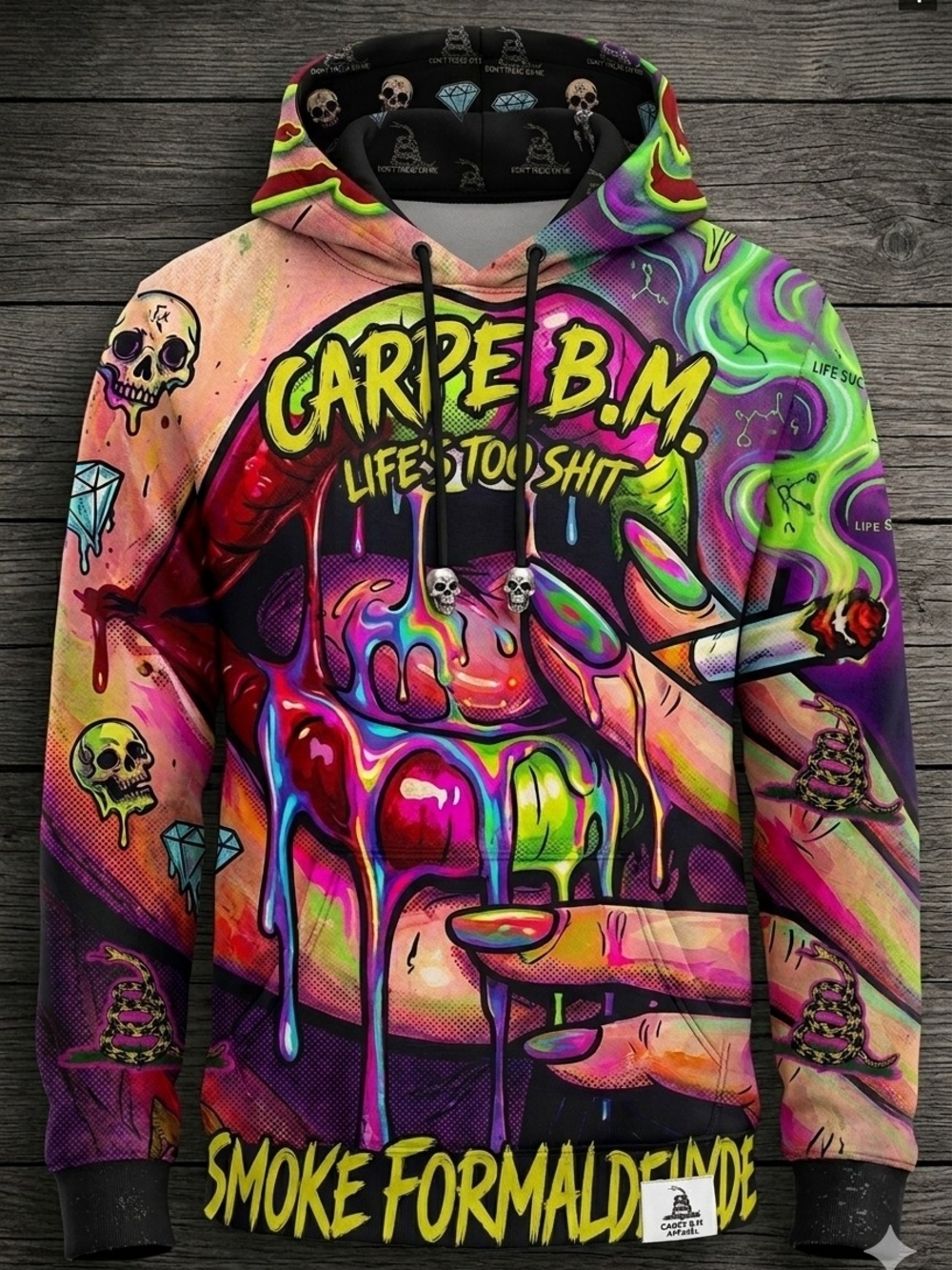 Multicolor Graphic Art Print - Vibrant Pop Surrealism